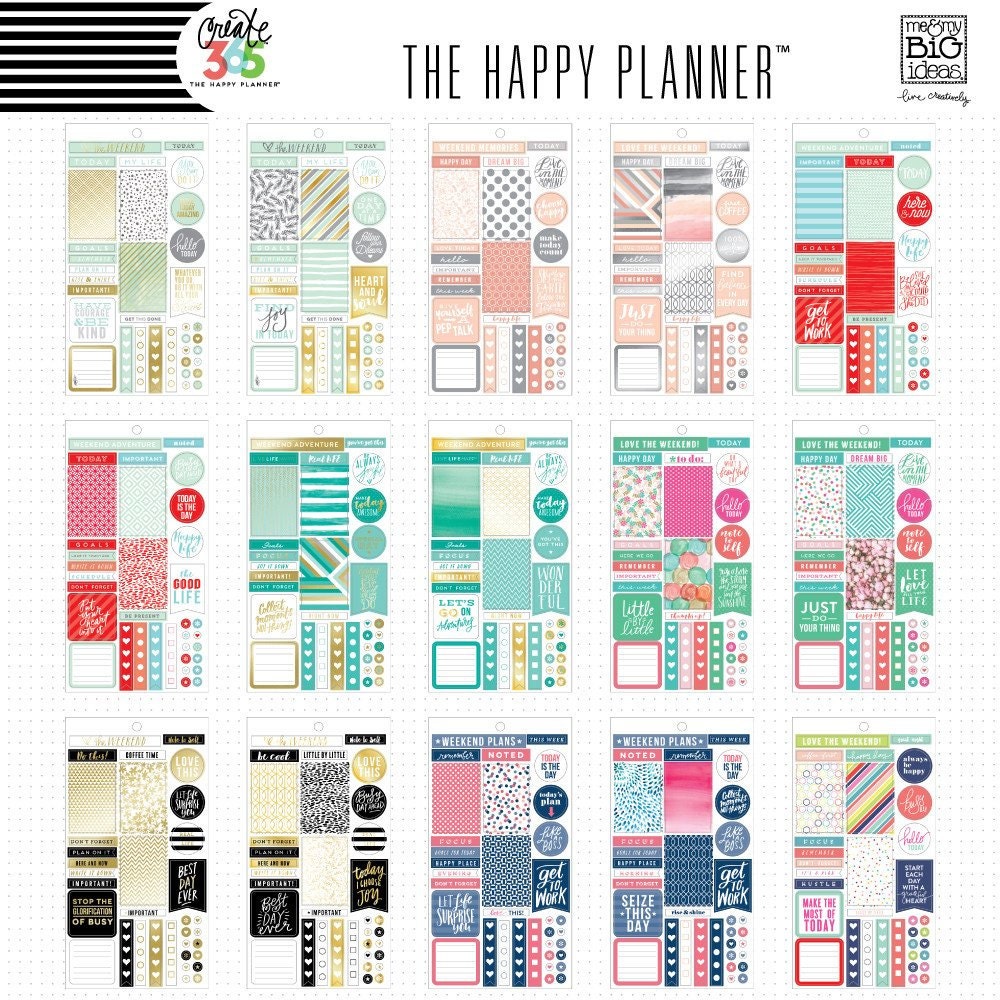 The Happy Planner - Me and My Big Ideas - Value Pack Stickers - Color ...