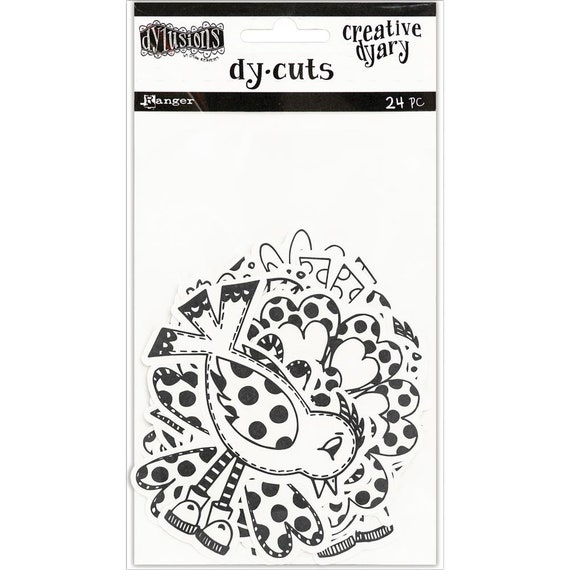 Dyan Reaveley's Dylusions Creative Dyary Die Cuts Black & White