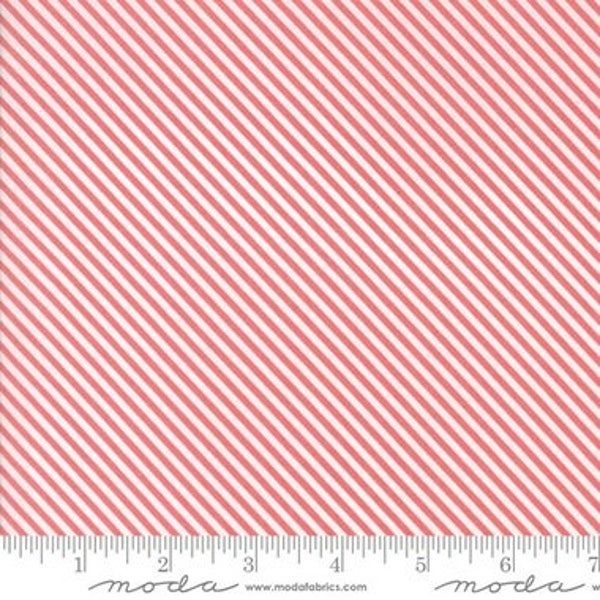 Moda Fabric - Olive's Flower Market - Lella Boutique - Pink Stripe #5037 13 - 50cm