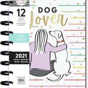 PASSÉ*** The Happy Planner - Mes grandes idées et moi - Agenda classique 2021 Dog Lover - 12 mois (daté, vertical)