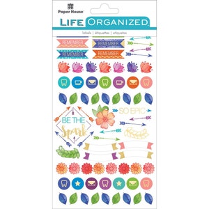 Paper House Life Georganiseerd Planner Stickers - Live Bold