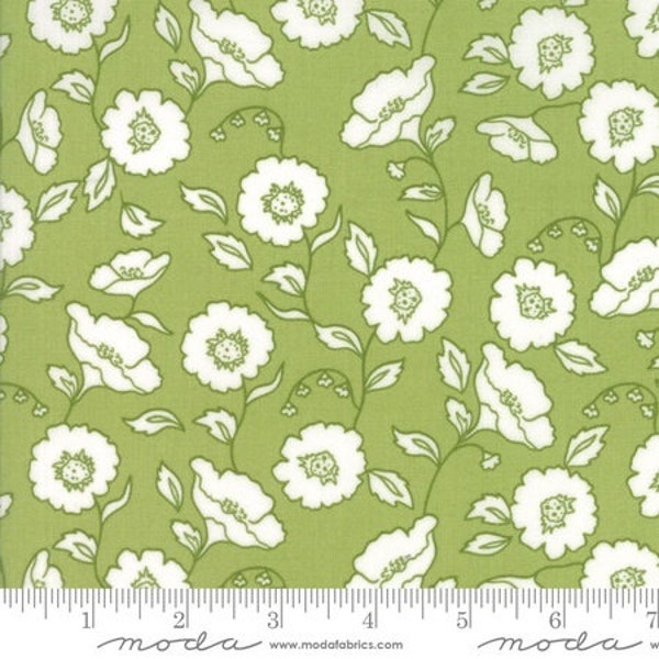 Moda Fabric - Olive's Flower Market - Lella Boutique - Green #5032 15 - 50cm