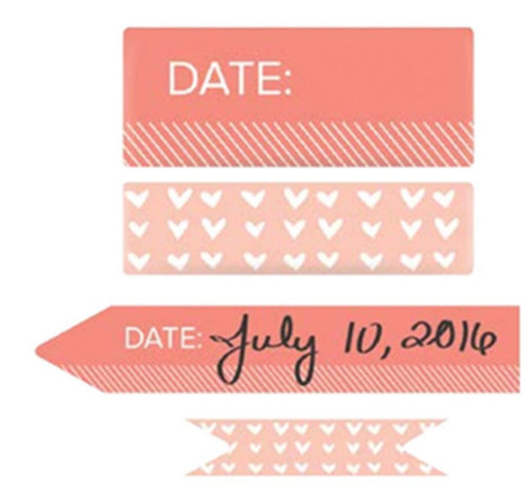 We R Memory Keepers We R Chomper Washi Tape Day Time Coral Set of 2 Etsy