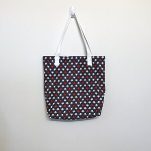 Patriotic American Flag Tote Bag | Eco Friendly and Machine Washable Bag