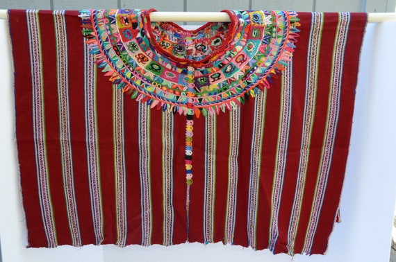 Huipil Maya Red Blouse Textiles Embroidered - image 4