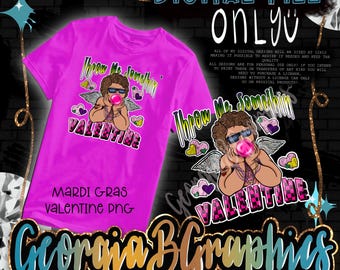 Throw Me Somethin Valentine PNG | Mardi Gras Valentine Design | Cupid Mardi Gras PNG | Funny Valentine Shirt Design | Sublimation PNG