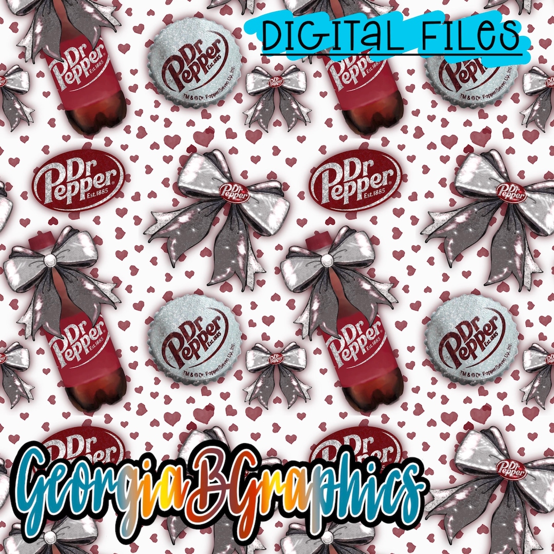 Dr Pepper White Seamless Pattern - Etsy
