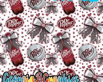 Dr Pepper white  Seamless Pattern
