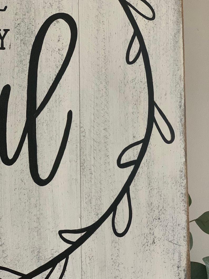 Farmhouse style distressed look wood sign weathered It is well with my soul hand painted pallet board style scripture sign