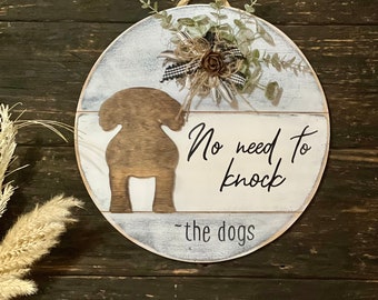 No need to bark - Front door round / wreath