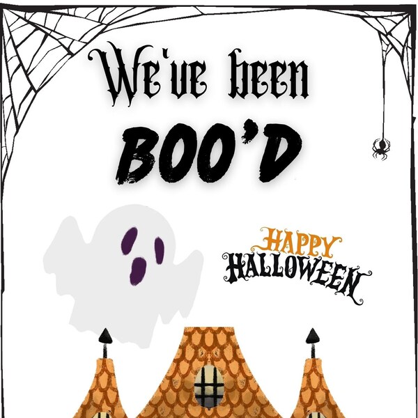 You've Been Boo'd Printable, You've Been Boo'd, We've Been Boo'd, Halloween Instant Download, Boo your Neighbor, Halloween Subdivision Fun,