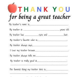 Teacher Appreciation | Great Teacher | Teacher Valentine |  Love Teacher | Teacher Printable | Thank you teacher, Best teacher