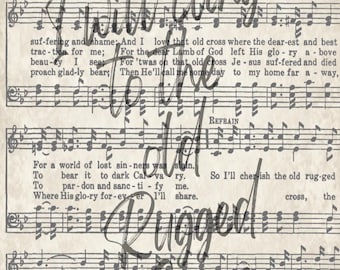 The Old Rugged Cross | Hymn Sheet Music | 7" x 15"  Digital Download - Special Order