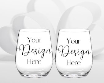 Stemless Wine Glass Mockup, Styled Stock Photo (JPG Digital Download)