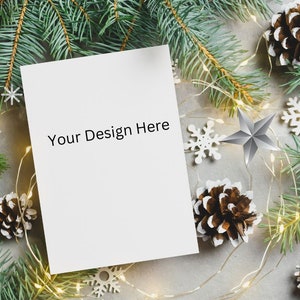 Christmas Mockup | Greeting Frame Mockup | Christmas Frame Mockup | Jpeg Instant Download