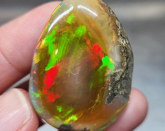 Natural Ethiopian Carved & Polished Opal Specimen  93 Carat Gemstone #581