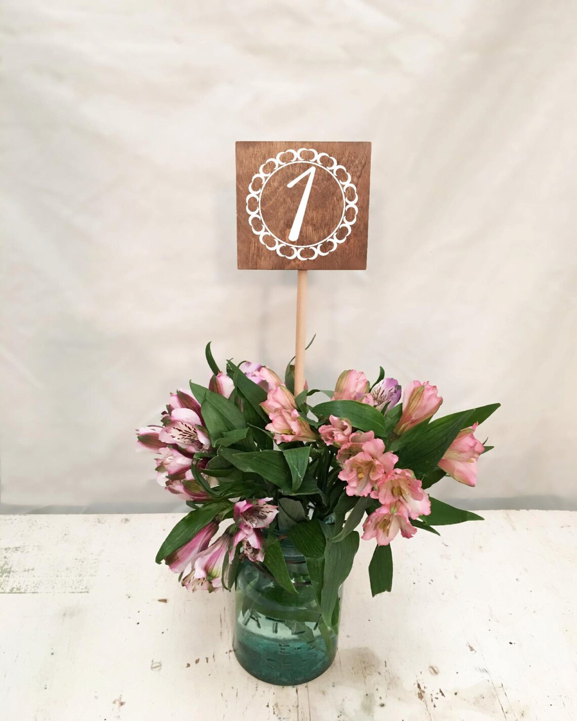Wooden Table Numbers on Sticks for Wedding in 8 Colors Etsy