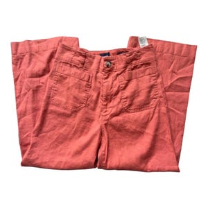 MAEVE Women's Orange Wide-Leg Pants by Anthropologie image 3