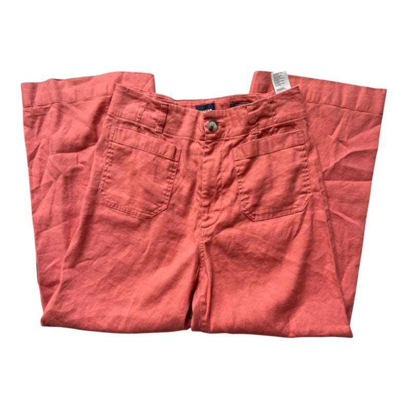 MAEVE Women's Orange Wide-Leg Pants by Anthropologie image 3