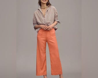 Pantalones anchos naranjas MAEVE para mujer de Anthropologie