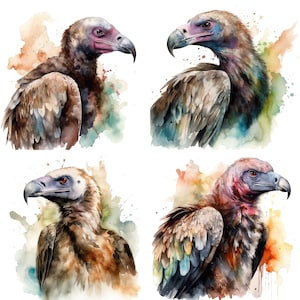 Gam Clipart - Akvarell clipart set med 4 högkvalitativa PNG-filer - Gamkultur Digital nedladdning Korttillverkning, digital planerare, kläder V1