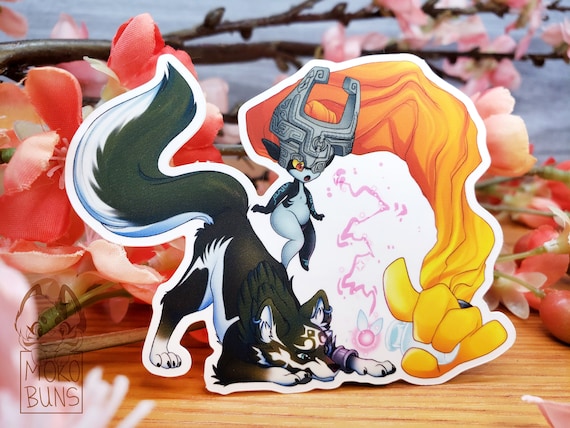 Chibi Wolf Link And Midna