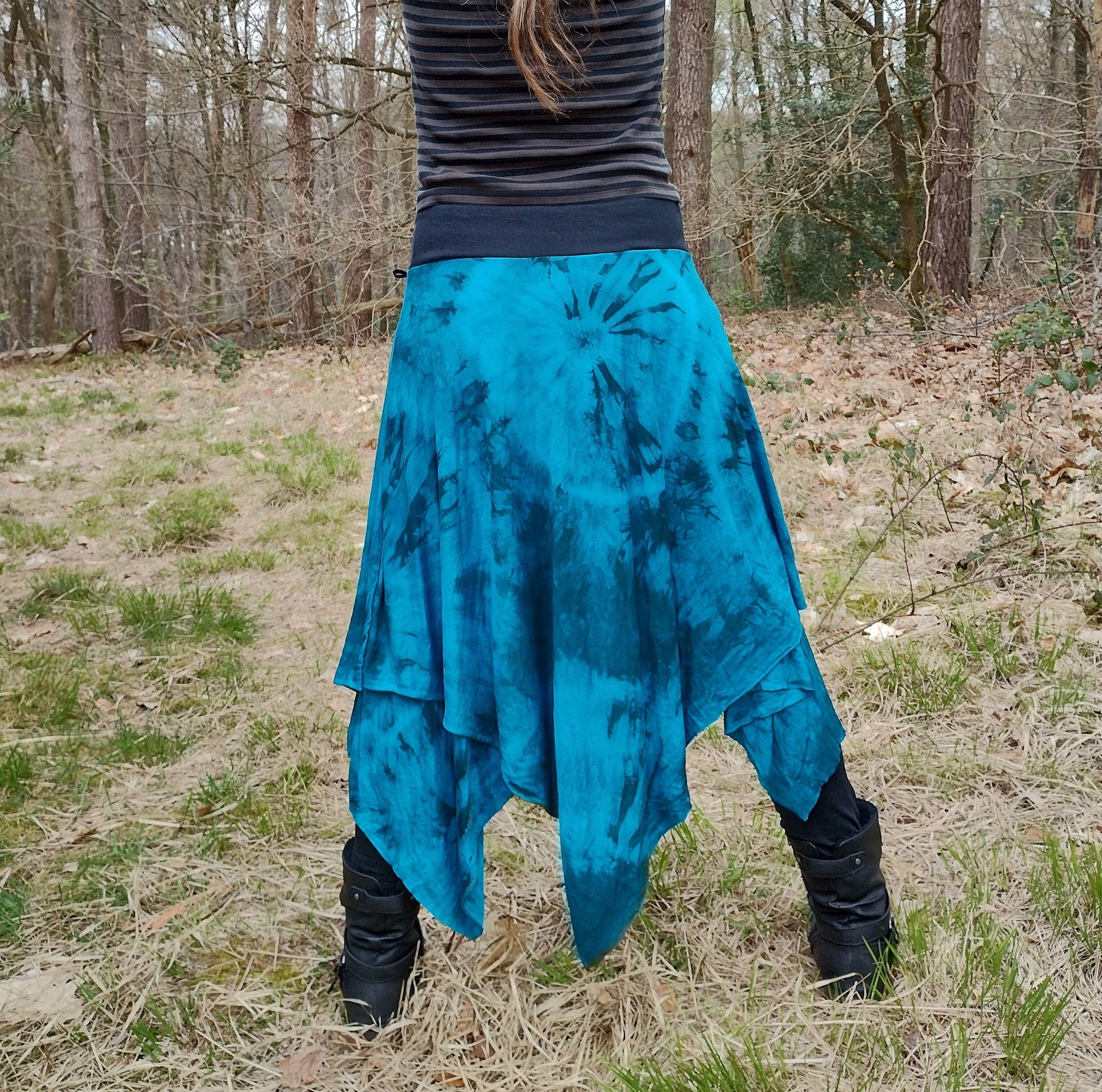 Pixie Skirt Short Gypsy Skirt Hippie Mini Skirt, Frilly, Boho