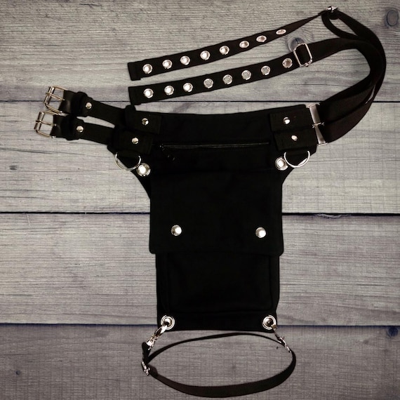 Thigh Leg Bag One Woman Shop Organic Cotton Utility Side Belt With REMOVABLE Leg Strap Drop Leg Bag All Plus Sizes Holster Etsy
