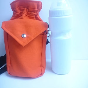Purple Waterbottle bag, more colors available, Water Carriers with shoulderstrap, Drinkbottle, Canteen, Beverage, hiking gift, dogwalking image 5