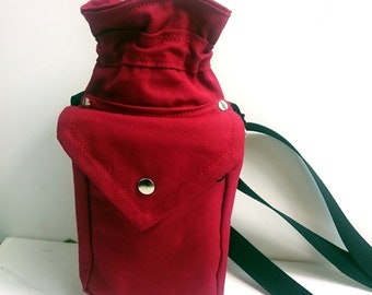 Tasche Wasserflasche, Trinken Tasche, mit extra Fach mit Reisverschluss