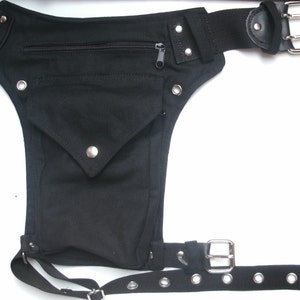 Utility Belt With Two Side Pockets Extra Studs Metal Buckle - Etsy