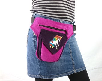 Unicorn hip bag for children, pink kids Fanny Pack, teens bumbag, girls waist pockets, gift for girl