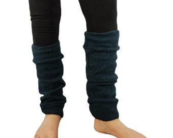 Beenwarmers, van zachte blauwe rekbare fleece. Om lekker warm te blijven , yoga of gezellig thuis