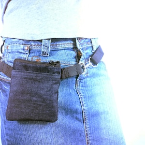 Bolsa para bomba de insulina em denim para colocar nas presilhas do cinto, bolsa médica em denim azul escuro, bolso para bomba para adultos, crianças, meninos e meninas
