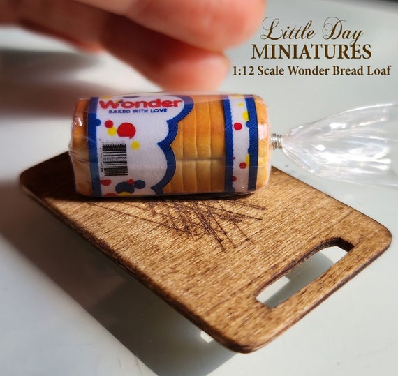 Miniature Wonder Bread Loaf 1:12 Scale - Miniature Food - Doll Food -  Ornament - Miniature loaf - Little Day Miniatures