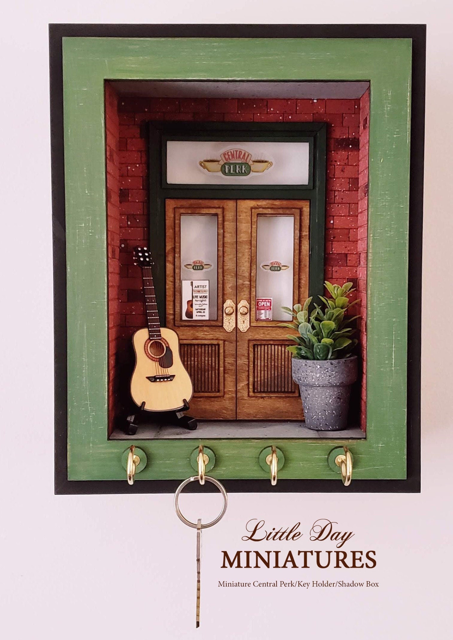 Central Perk Friends Door Shadow Box Key Holder Etsy Canada