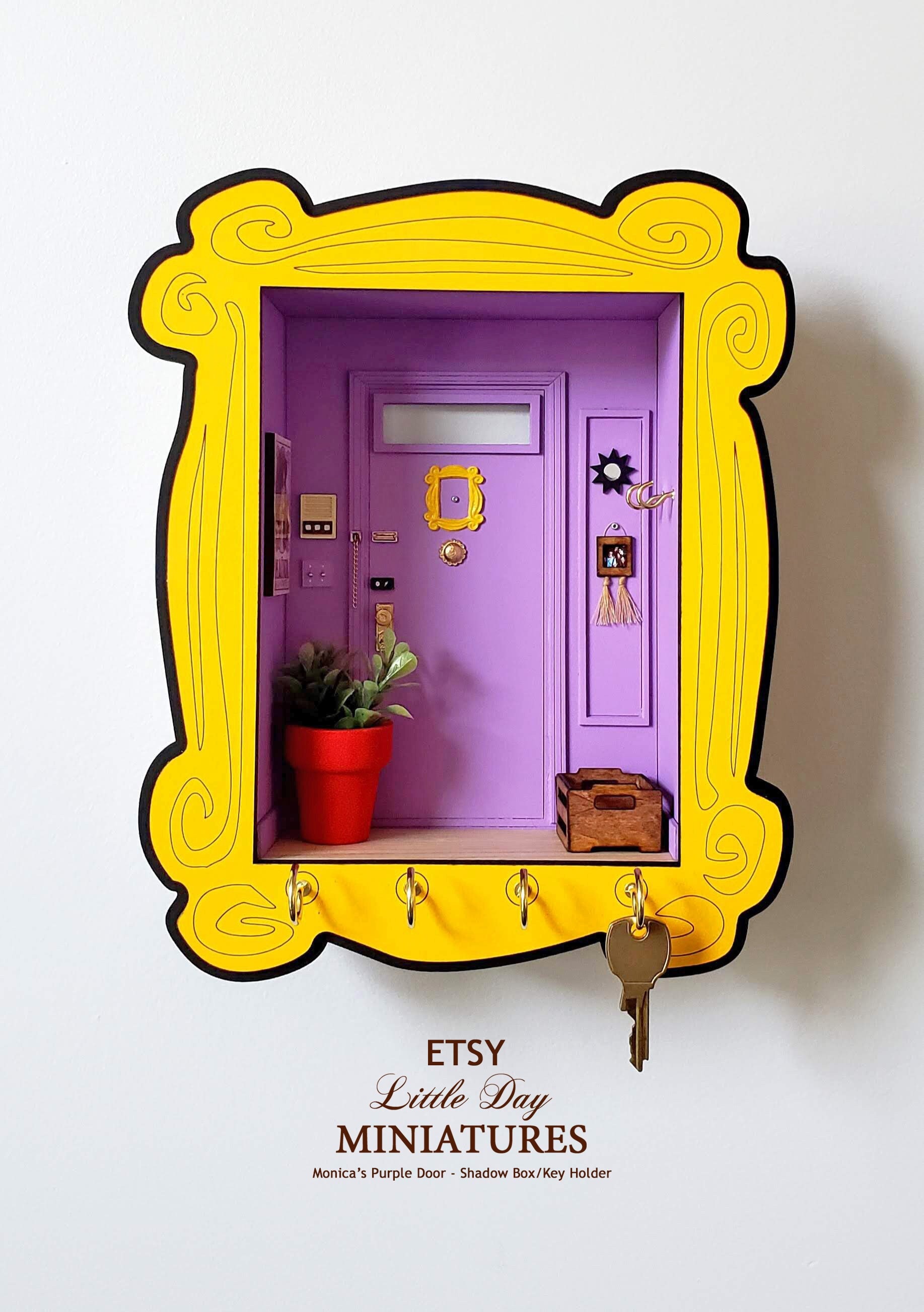 Porte des Amis Porte de Monica Porte Violette Boîte - Etsy France