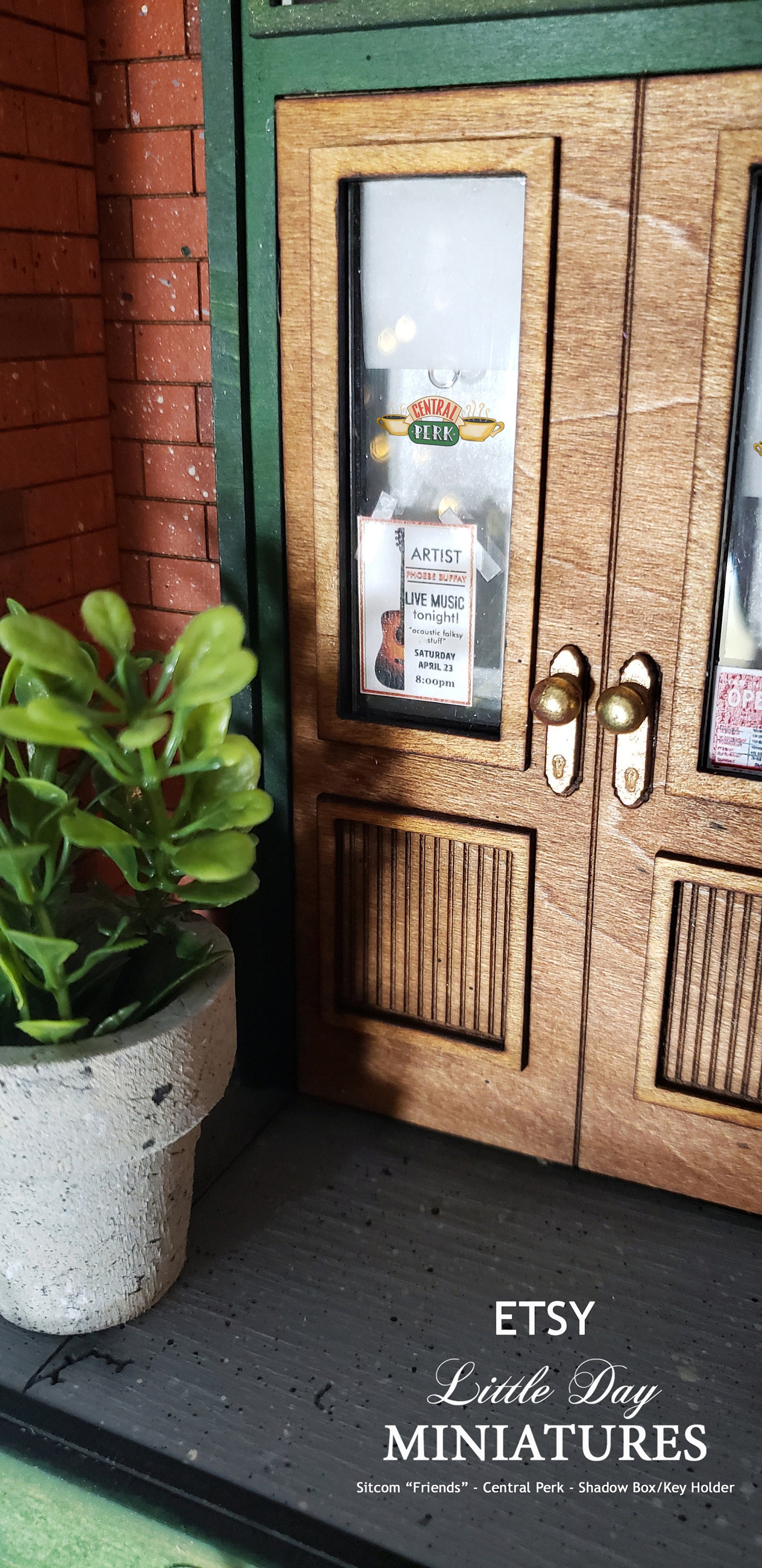 Central Perk Friends Door Shadow Box Key Holder Etsy