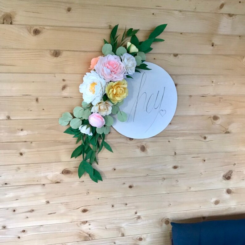 Paper flower garland wall hanging Garland backdrop Etsy