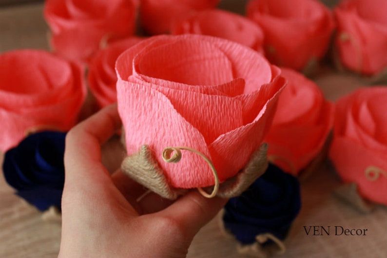 Flower LED Candle Holders Set of 6 Rustic Wedding Table Etsy