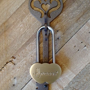 LoveLocks DIY Hasp with Love Lock, Wedding Lock, Engraved Padlock, Wish Lock, Do It Yourself LoveLock, Lock Holder