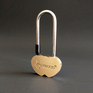 LoveLocks Solid Brass Love Lock Double Heart Padlock, Wedding Lock, Wish Locks, Proposal Padlock, Engraved Padlock, Wedding Ceremony