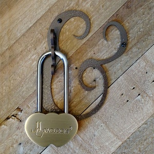 LoveLocks DIY Hasp with Love Lock, Wedding Lock, Engraved Padlock, Wish Lock, Do It Yourself LoveLock, Lock Holder
