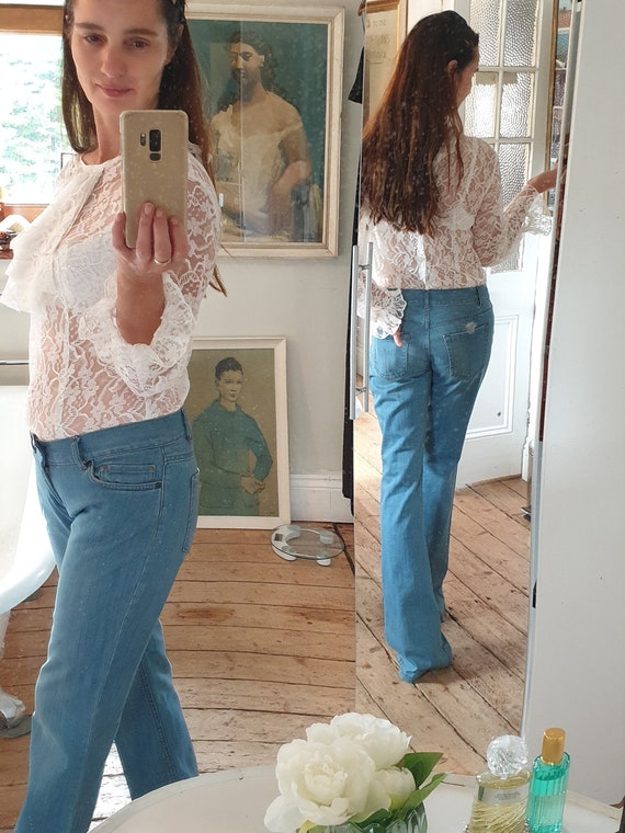 Reiss 70's wide leg jeans denim Rouje style