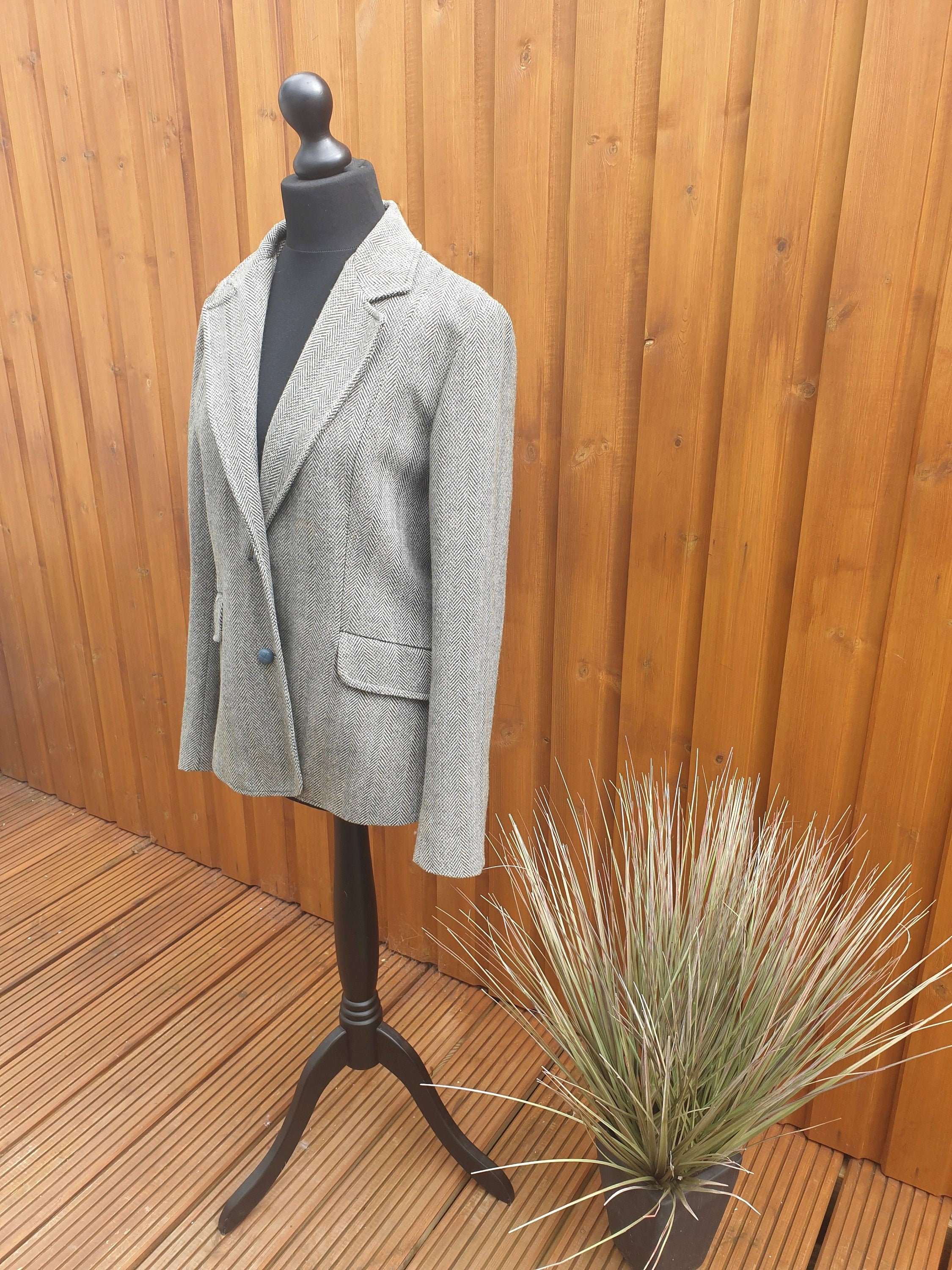 Vintage Tweed Riding Jacket Blazer 