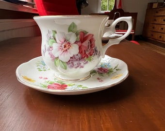 1 vintage Royal London Collection fine bone China kop en schotel