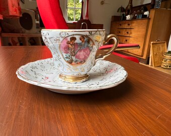 1 vintage Versailles Porselein kop en schotel (demitasse) espressokop