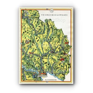 Leo Faller Germany Map 1956, Passau Wegscheid Hauzenberg Vilshofen an der Donau Waldkirchen Freyung Grafenau Zwiesel Obernzell Download .JPG