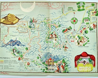 1935 Matias Santoyo, Toluca, Chalma, Mexico, Pictorial Map