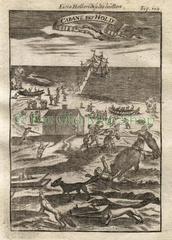 Novaya Zemlya 1719 Manesson Mallet Nouvelle Zemble North Russia Arctic Antique Map Barents /& Kara Seas Print